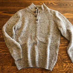 Daniele Blasi 1/4 button down wool sweater size M